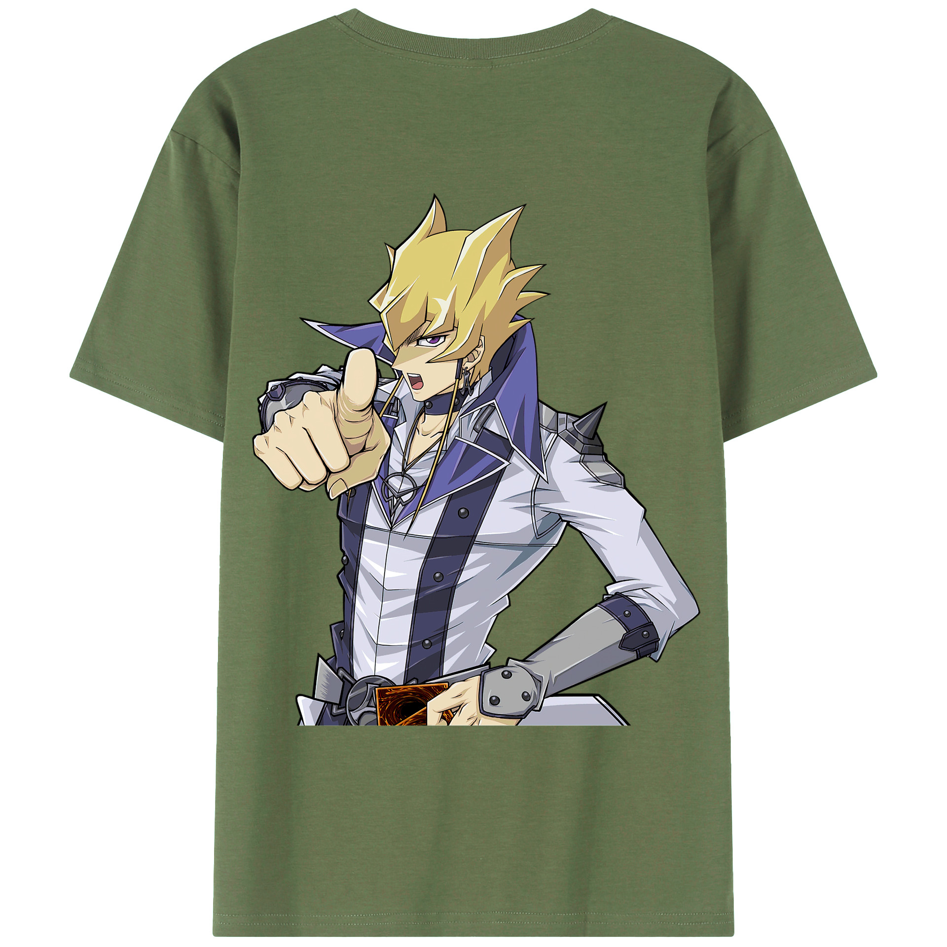 （画像用） 遊☆戯☆王 Yu-Gi-Oh! 綿100％ メンズ半袖Tシャツ（バックプリント） 通気性